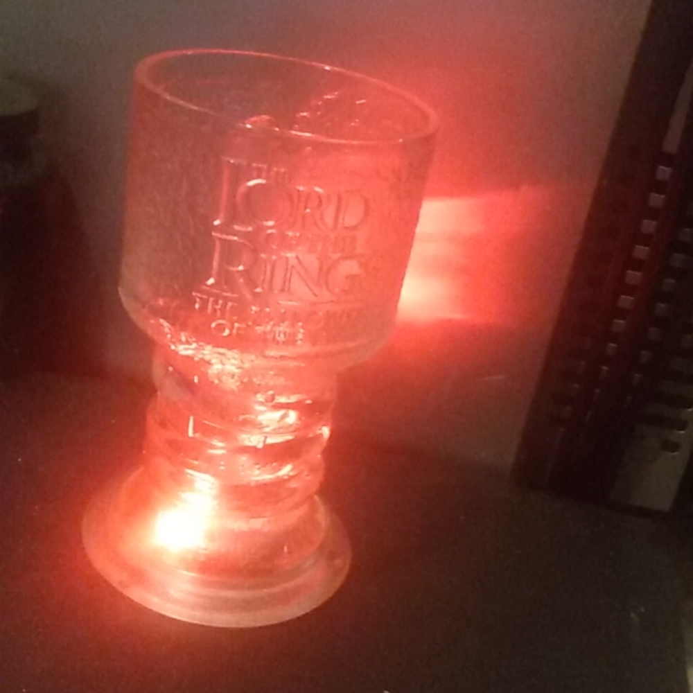 Lord of the rings glass goblet glassware.